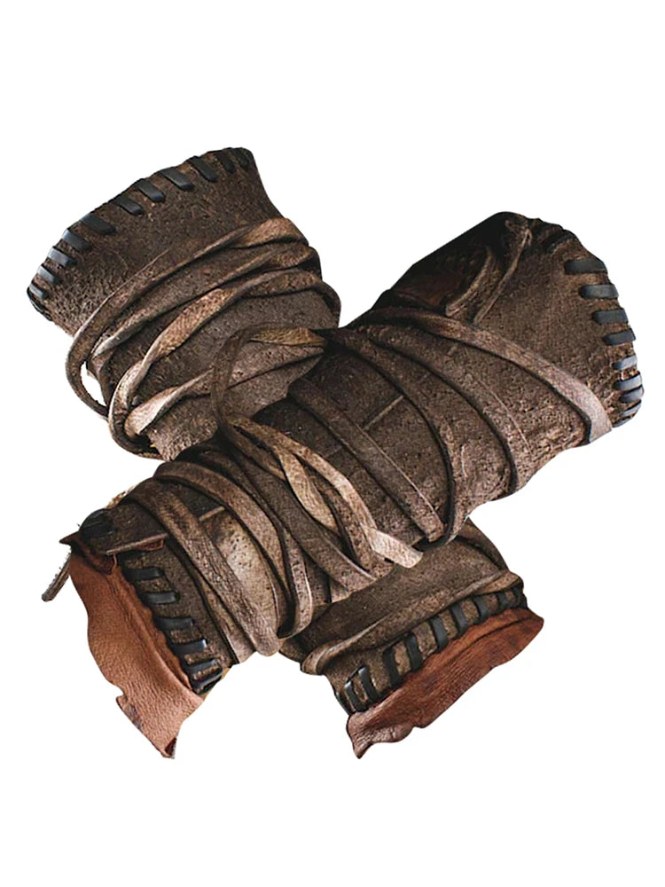 Arm Bracers Medieval Faux Leather Wrist Cuff Armband Arm Armor Cuff Punk Renaissance Accessories Arm Guards