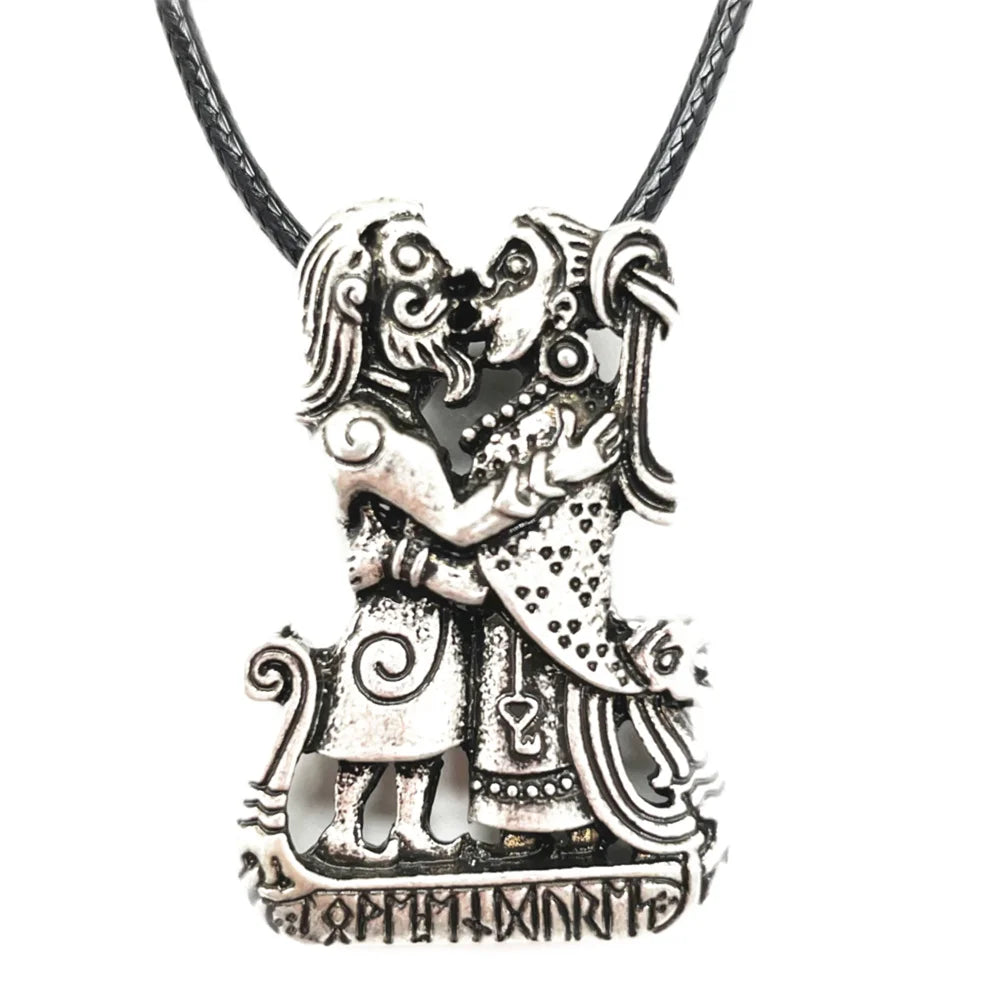 Viking Runes Ship Amulet Talisman Pendant Necklace For Women Men Jewelry