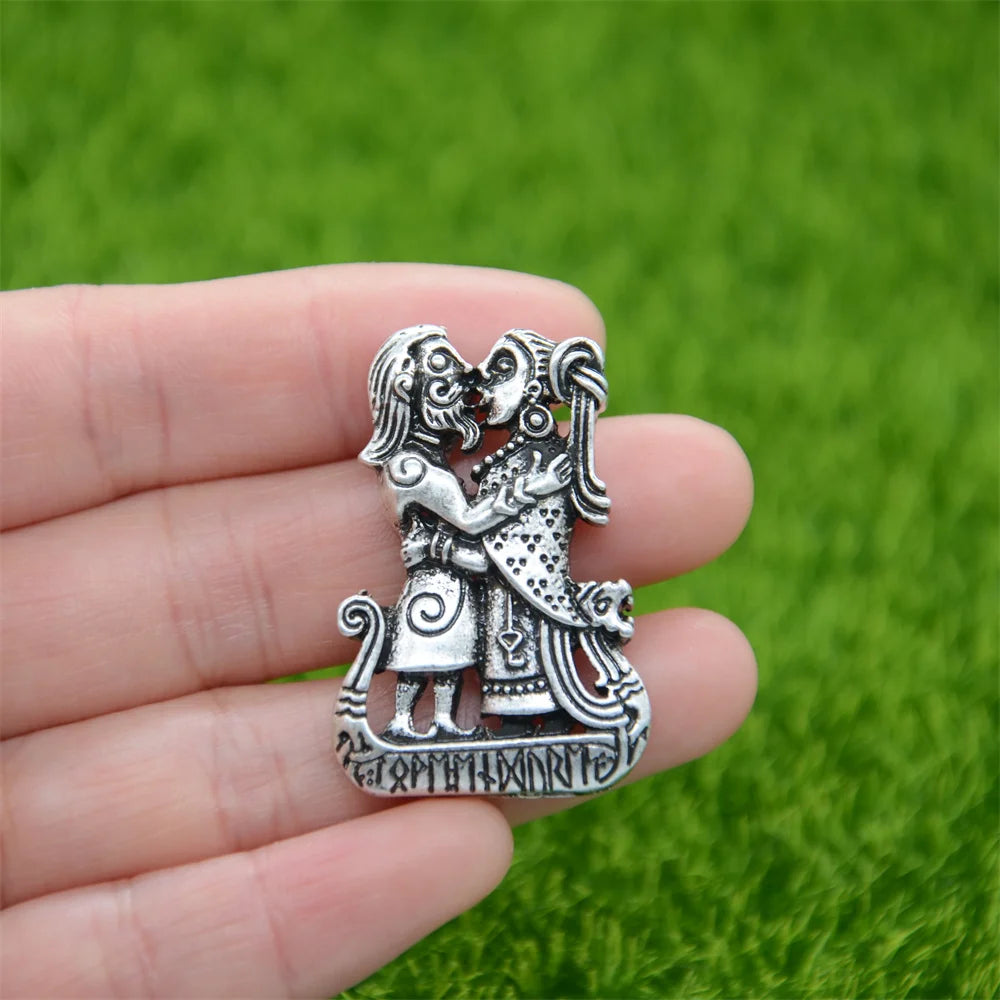 Viking Runes Ship Amulet Talisman Pendant Necklace For Women Men Jewelry