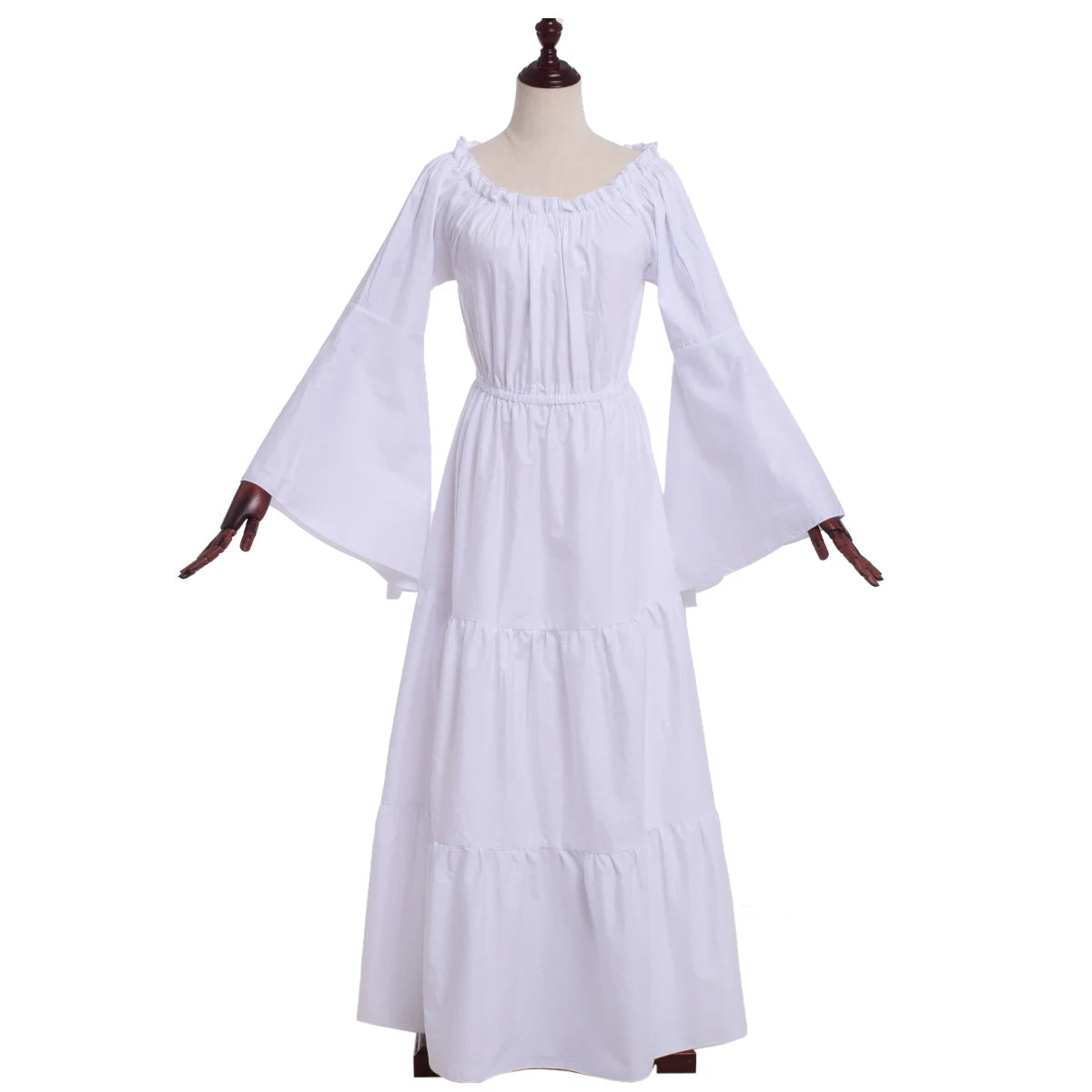 Women Viking Cosplay Costume Dress Medieval Pirate Halloween Irish Corset Gown Outfit