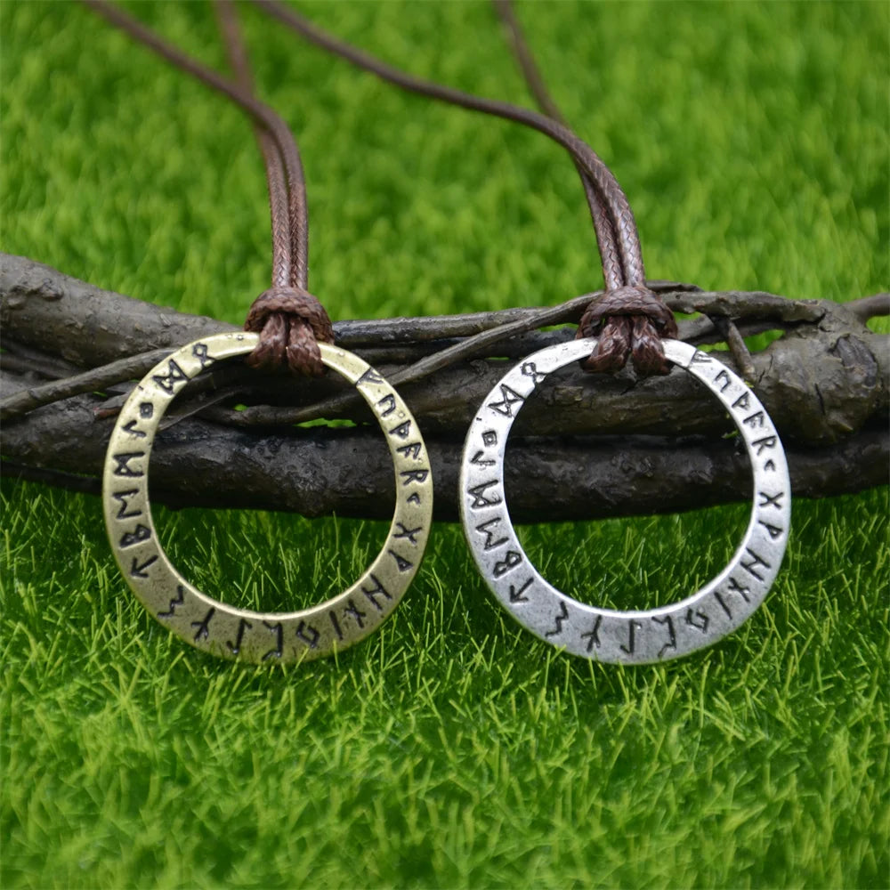 Elder Futhark Runes Viking Necklace Norse