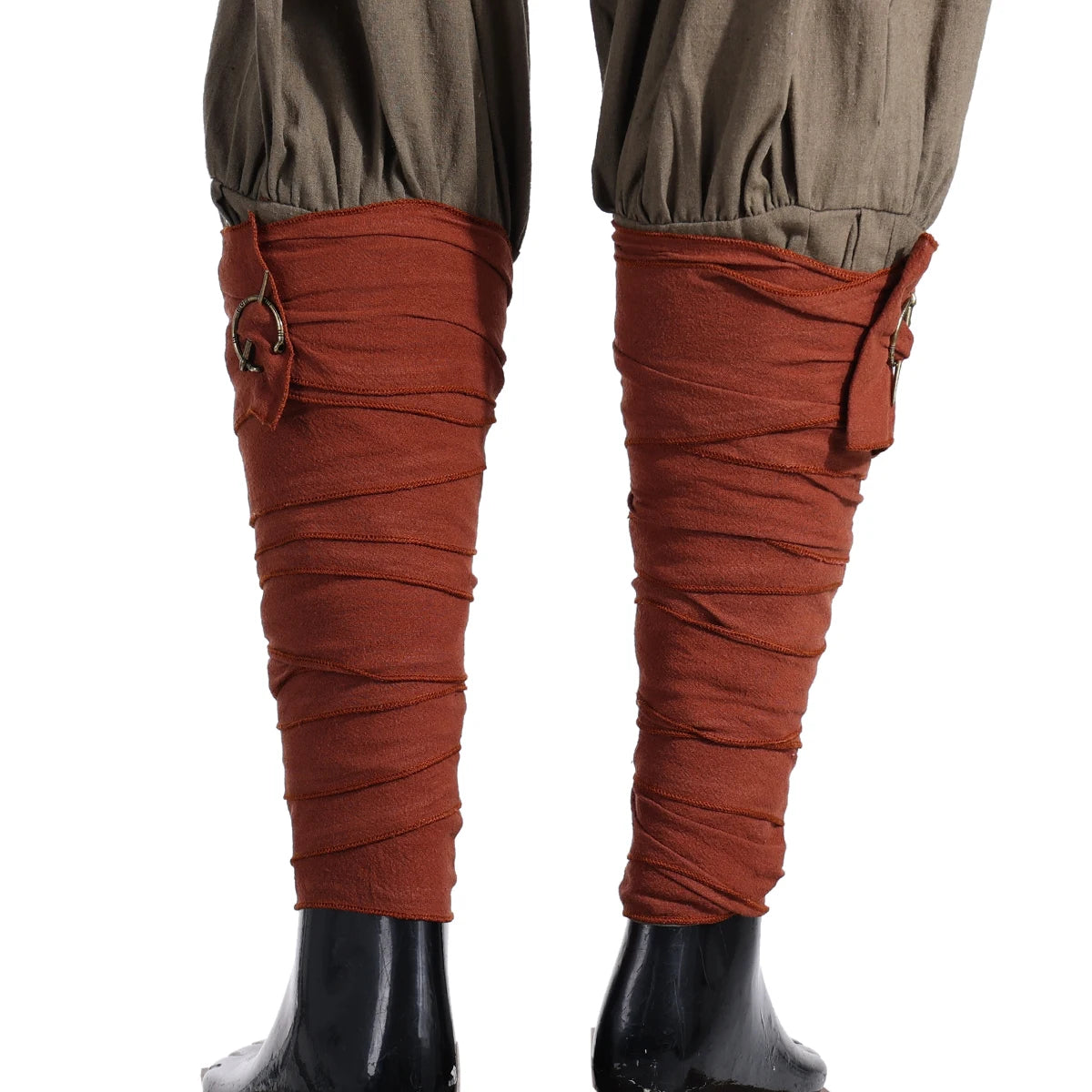 Medieval LARP SCA Viking Putties Leg Wraps With Clasps Vintage Mens Viking Pirate Costumes Cosplay Accessories