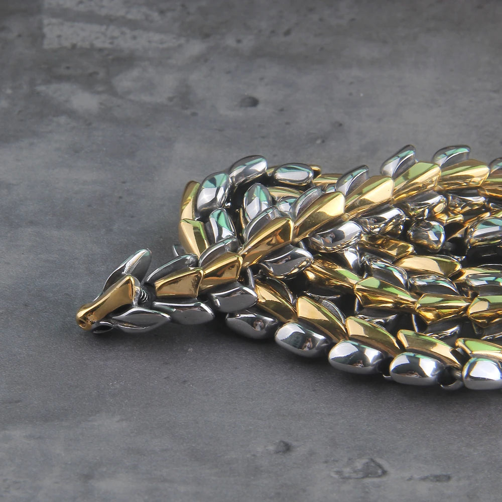 Viking snake vintage punk Necklace for men never fade stainless steel fashion Jewelry hippop street culture