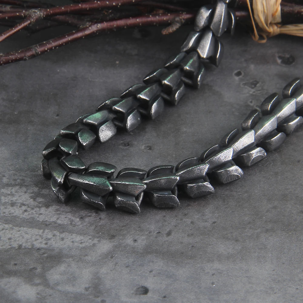 Viking snake vintage punk Necklace for men never fade stainless steel fashion Jewelry hippop street culture