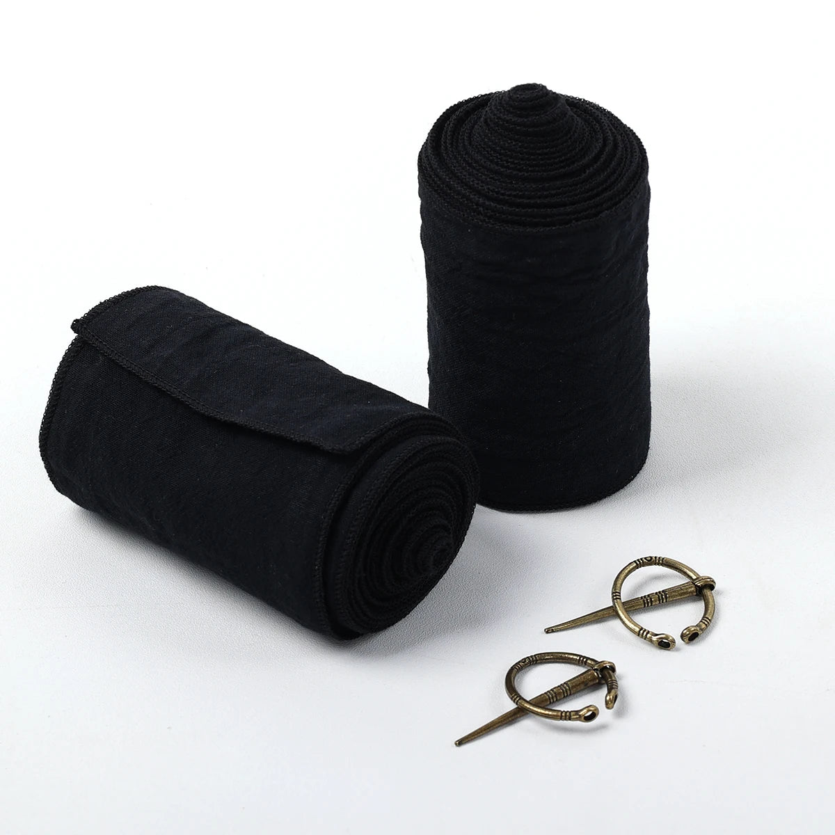 Medieval LARP SCA Viking Putties Leg Wraps With Clasps Vintage Mens Viking Pirate Costumes Cosplay Accessories