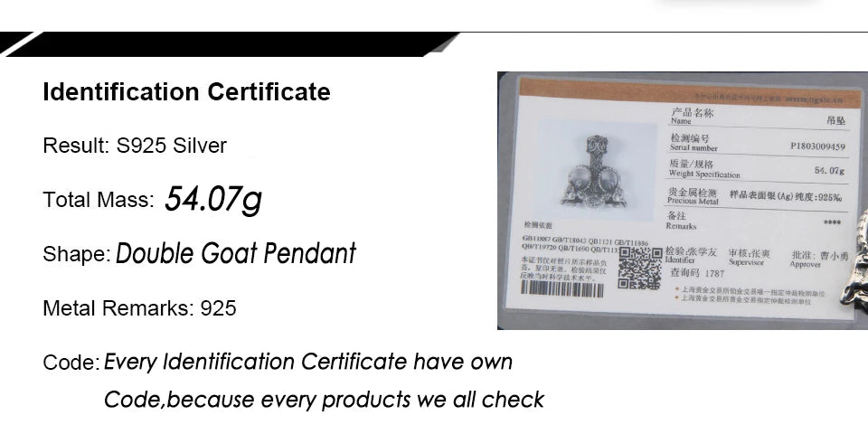 sterling silver viking goat necklace with real leather and keel chain