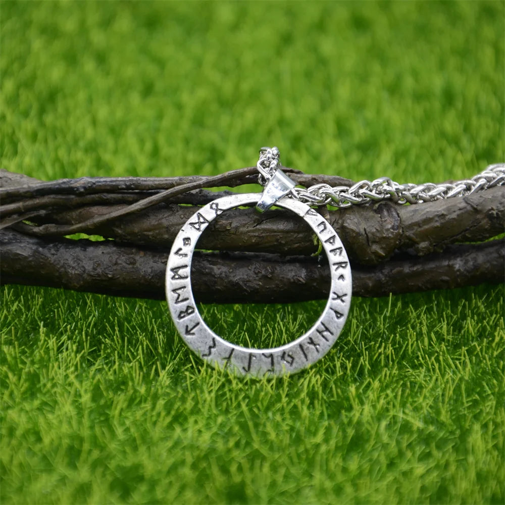 Elder Futhark Runes Viking Necklace Norse