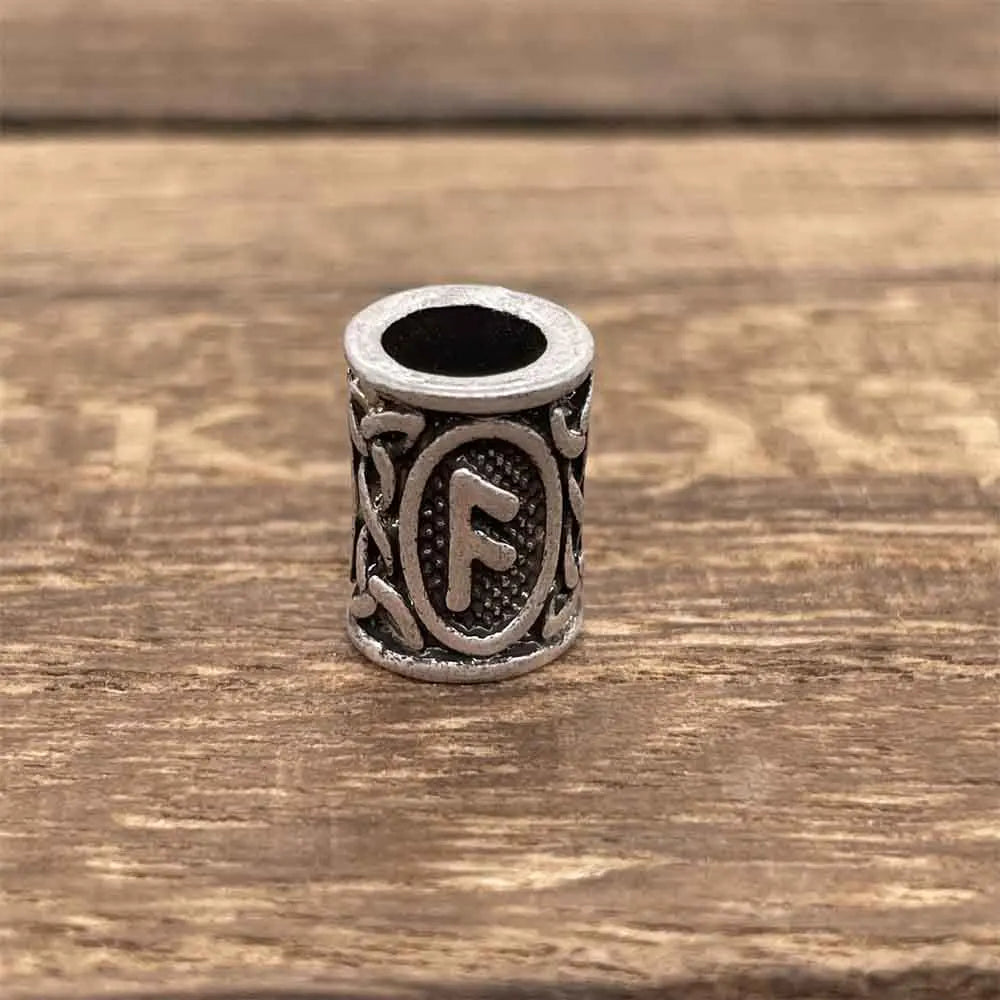 Tree Of Life Norse Runes Metal Bead Viking Jewelry