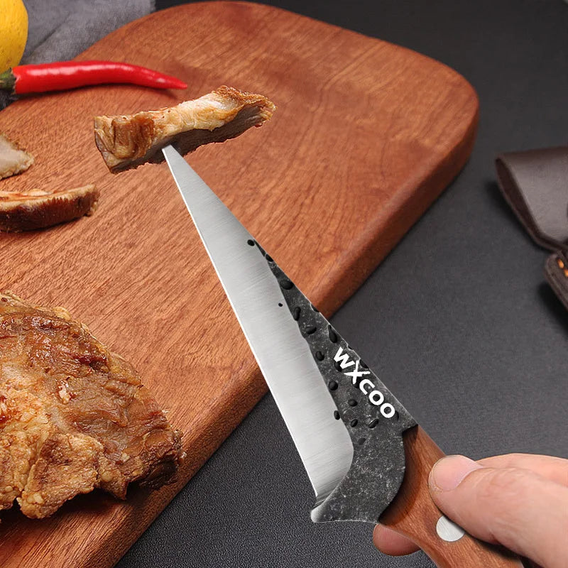 1PC/3PCS Stainless Steel Multipurpose Chef Knife Kitchen Tools Boning Slicing Peeling Filleting Butcher Meat Cleaver Wood Handle