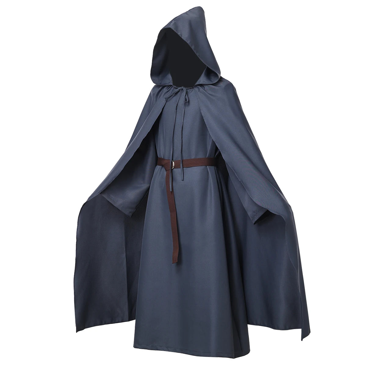 Medieval Tunic Cloak Outfit for Men Halloween Costume Adult Witch Pagan Friar Costumes