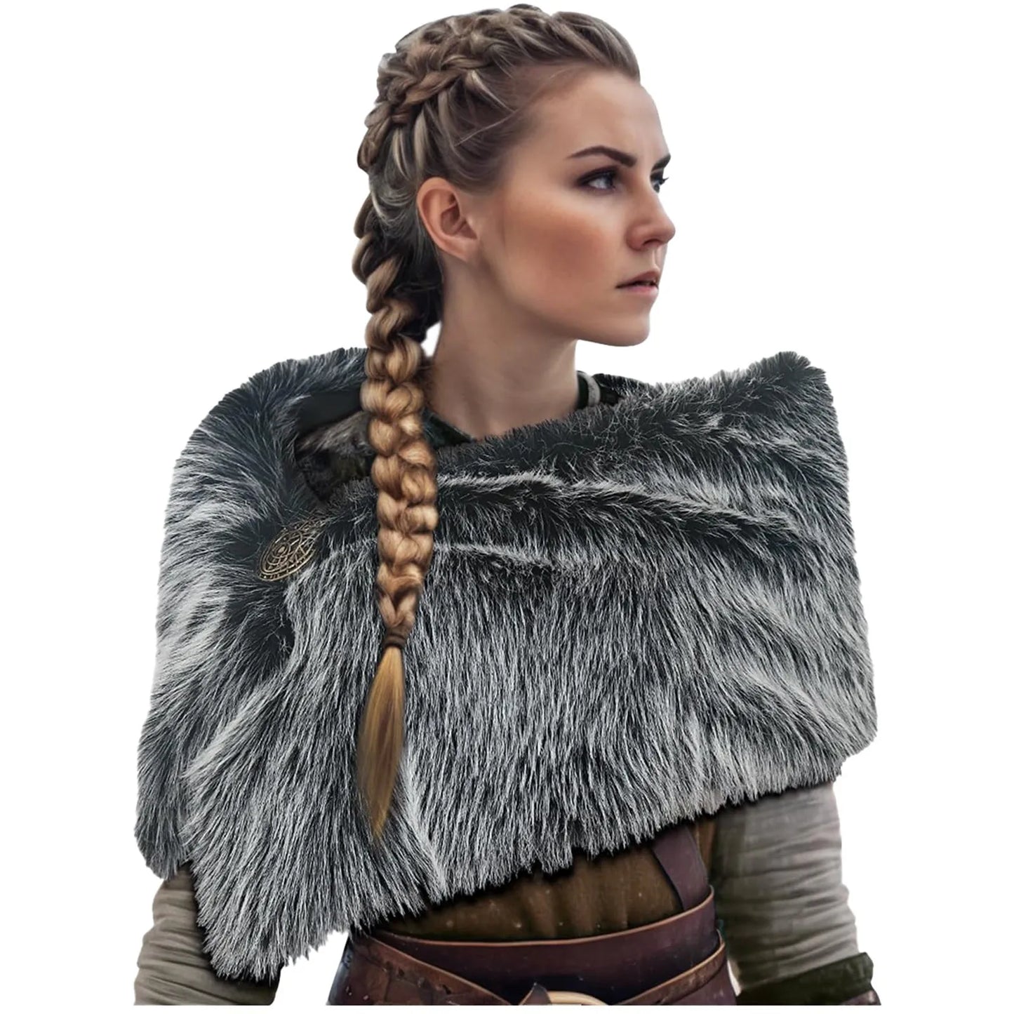 Medieval Women Cloak Shawl Scarf Costume Accessory Vintage Solid Color Neckerchief Cosplay Scarves