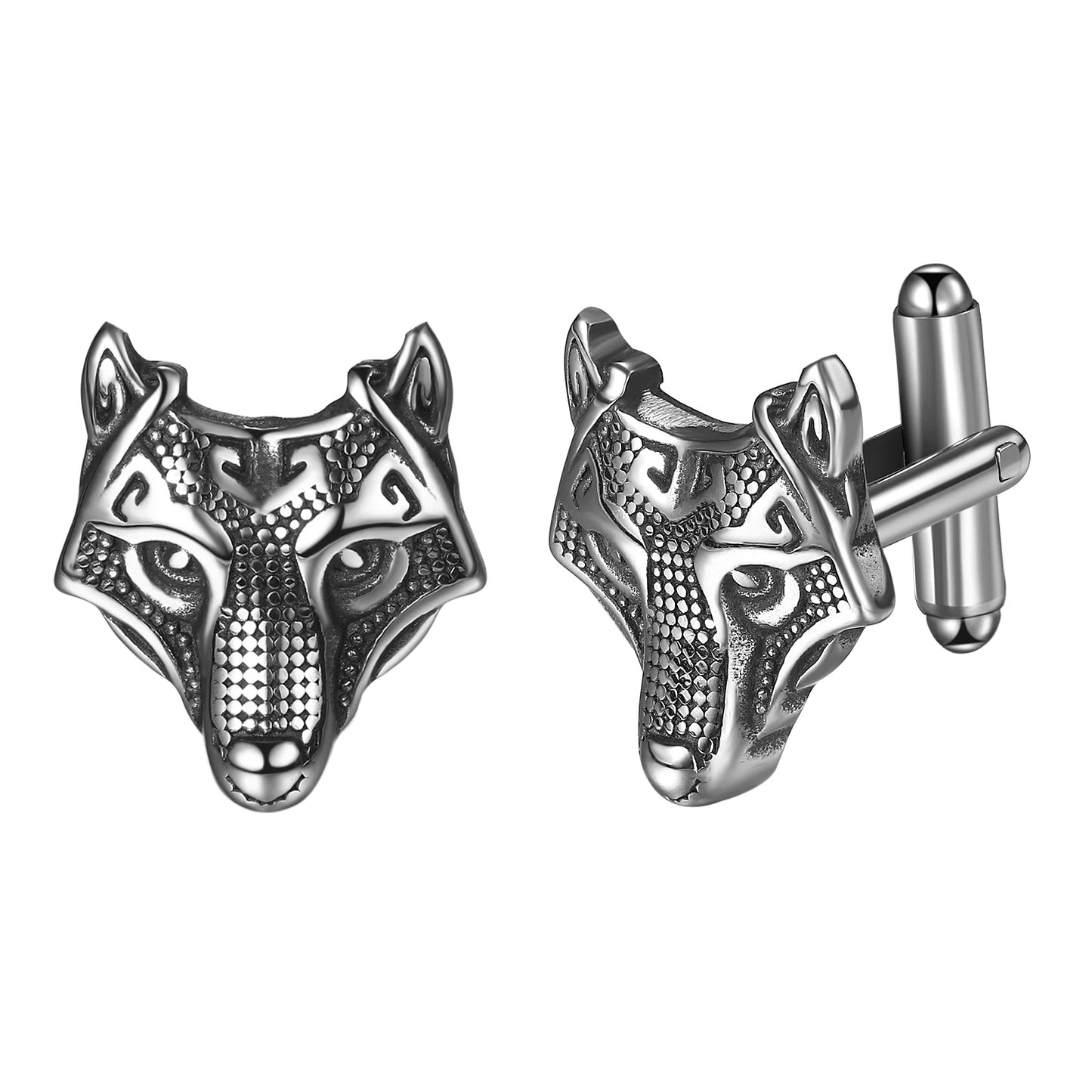 Stainless Steel Cufflinks Nordic Viking Odin Compass