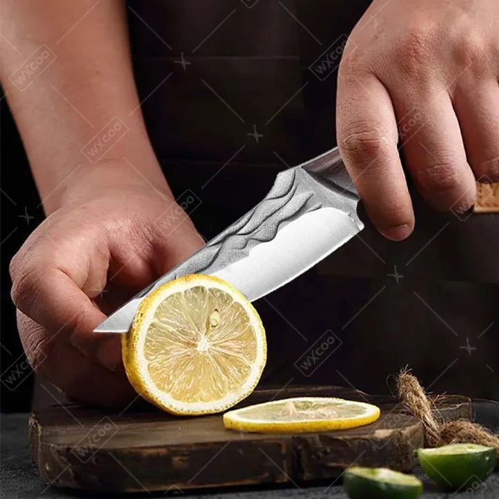 2PCS Kitchen Utility Butcher High Carbon Steel Stainless Steel Cleavers Meat Boning Slicing Chef Knives