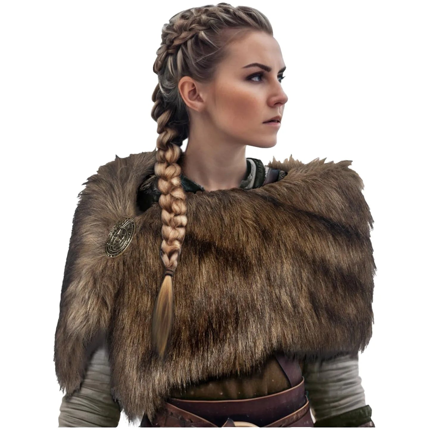 Medieval Women Cloak Shawl Scarf Costume Accessory Vintage Solid Color Neckerchief Cosplay Scarves