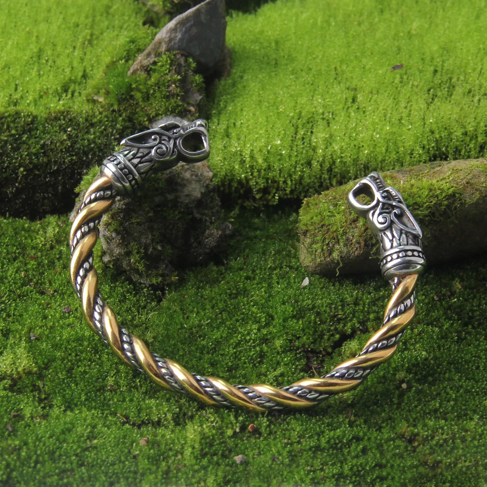 Never Fade Nordic Viking Norse Dragon Scandinavian Bracelet Men Wristband Cuff Bracelets stainless steel with gift bag