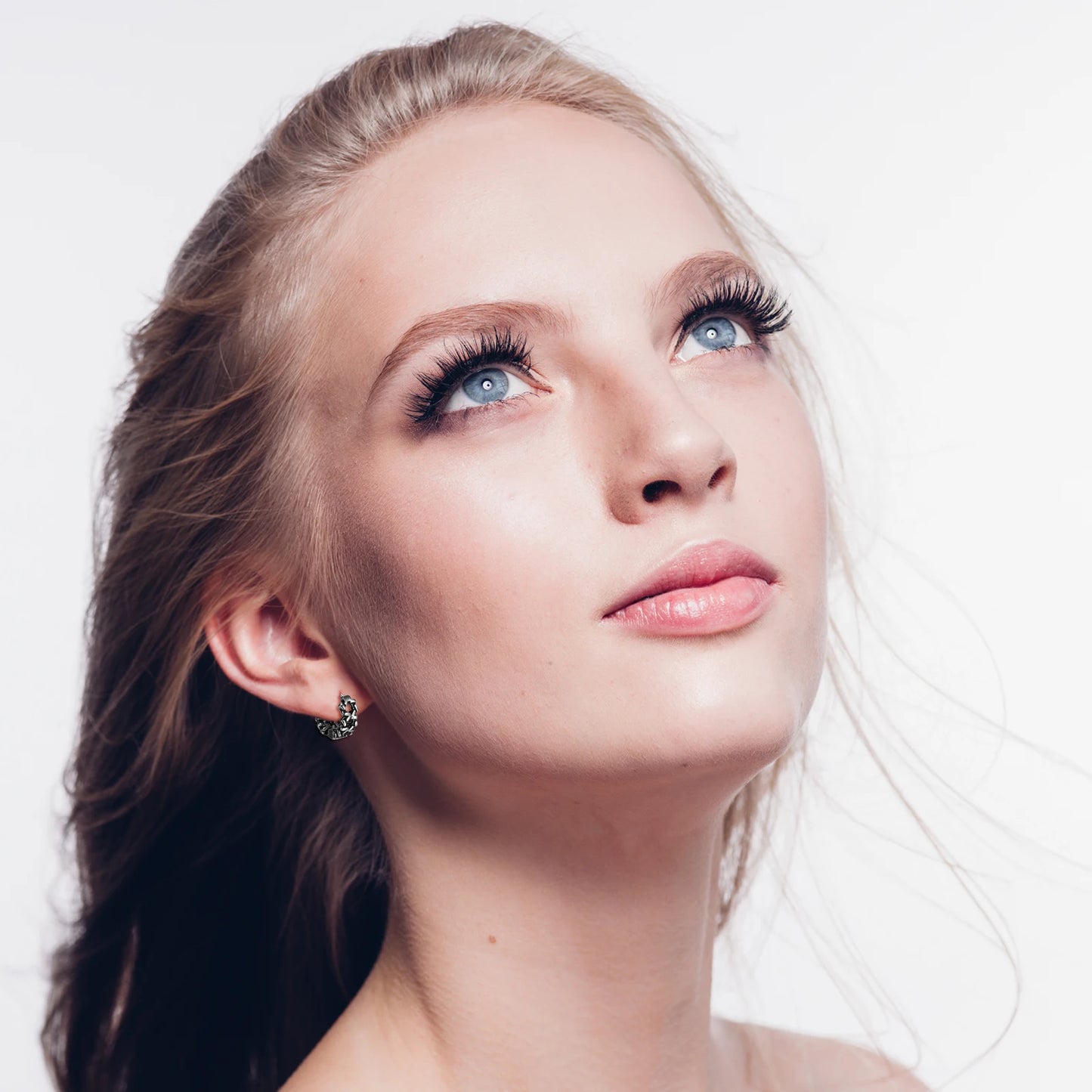 BONISKISS Cross Hollow Chain Stainless Steel Earrings Hoop Huggie Hinged Viking Runes Retro Gothic Ear Stud Men Women Unisex