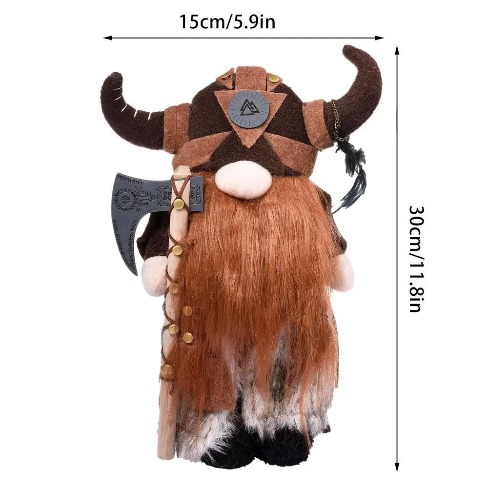 Nordic Viking Gnomes Durable And Reusable Resin Tabletop Statue Decor Plush Gnome Doll Decoration For Fireplace Christmas Tree