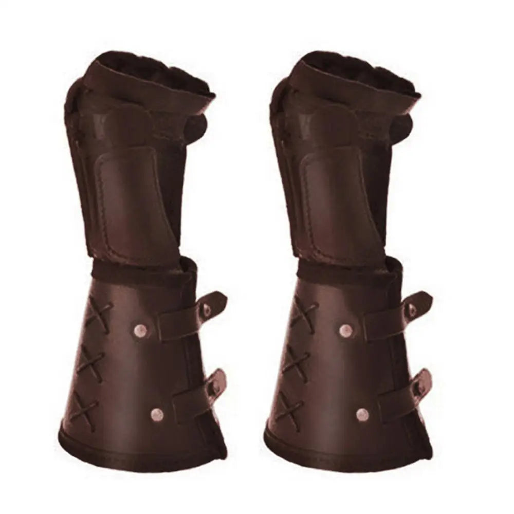 new Medieval Gloves Long Glove Artificial Leather Viking Wrist Guard Steampunk Medieval Viking Gauntlet Cosplay Costume