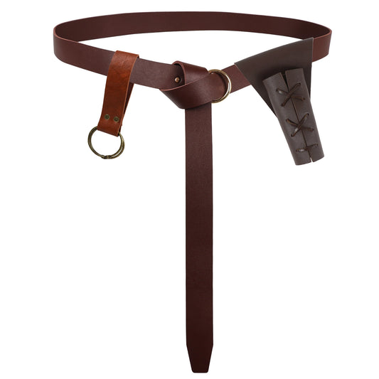 3pcs Vintage Viking Warrior Medieval Knight Belt Scabbard Halloween Cosplay Costume Weapon Accessories