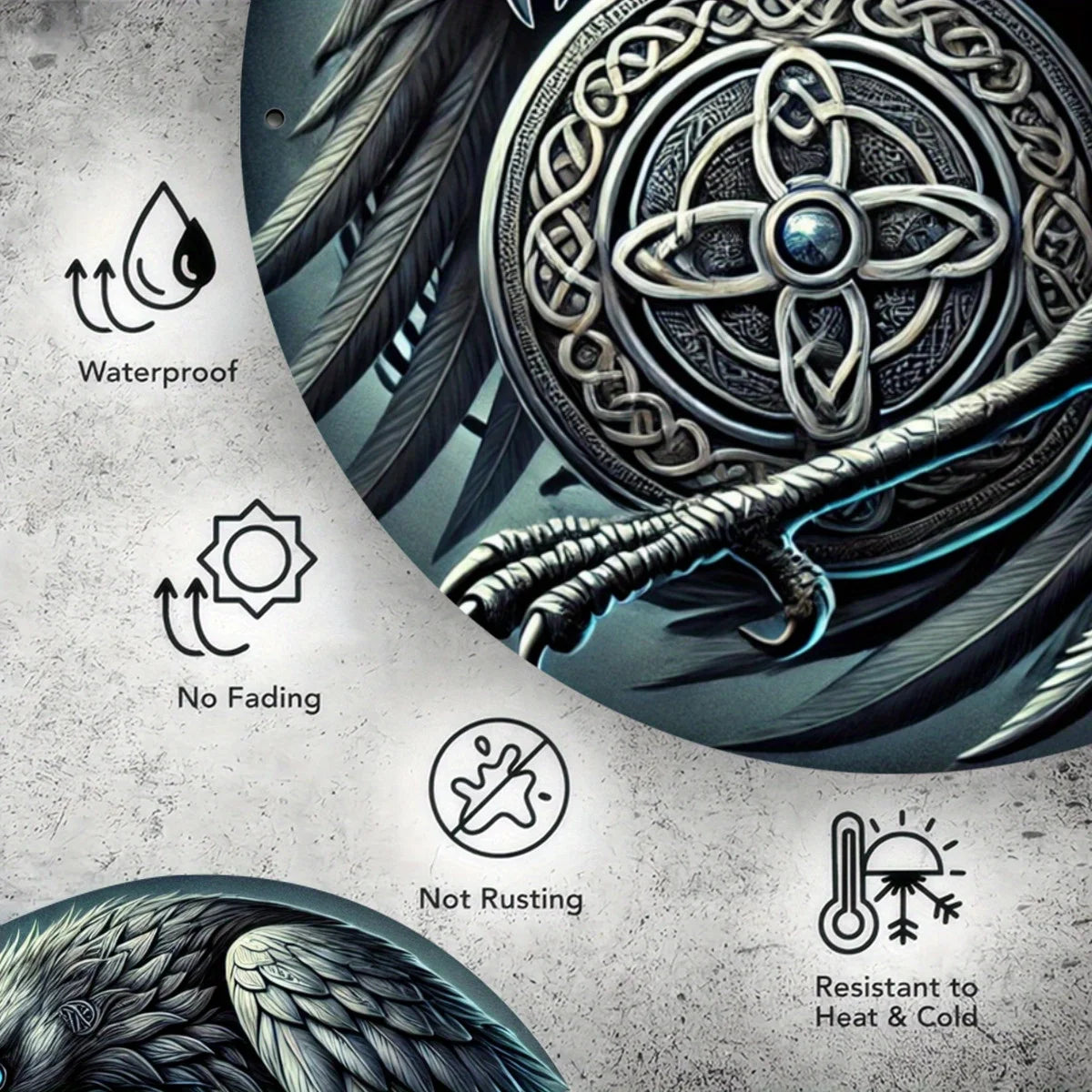 Viking-Inspired 7.8" Aluminum Metal Sign - HD Print, Waterproof \u0026 Rust-Proof for Home, Office \u0026 Coffee Shop Decor