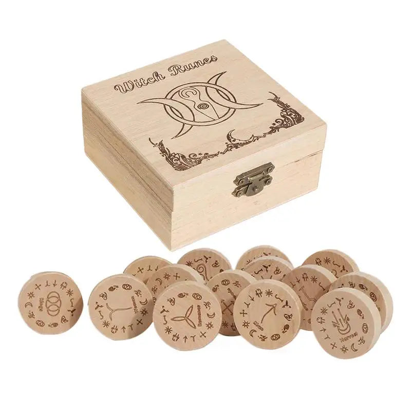 Witches Runes Set Altar Divination Tools with Storage Bag 13Pcs Witches Runes Set Altar Divination Tools with Storage Bag 13Pcs