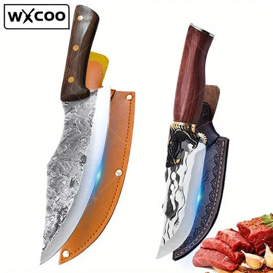 Forged Boning Knife Stainless Steel Professional Kitchen Utility Knife Butcher Chef Meat Fish Vegetable Chopper Santoku Cutting
