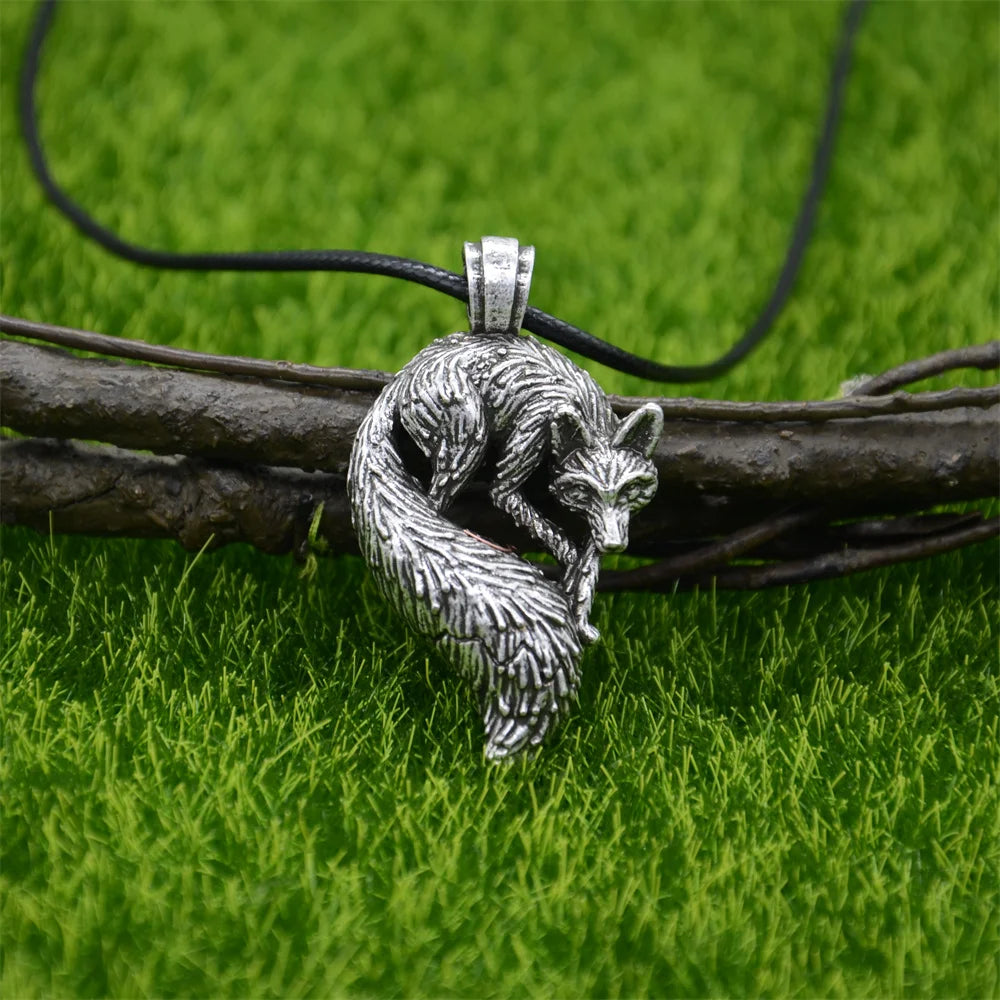 Slavic Fox Pendant Viking Jewelry Necklace