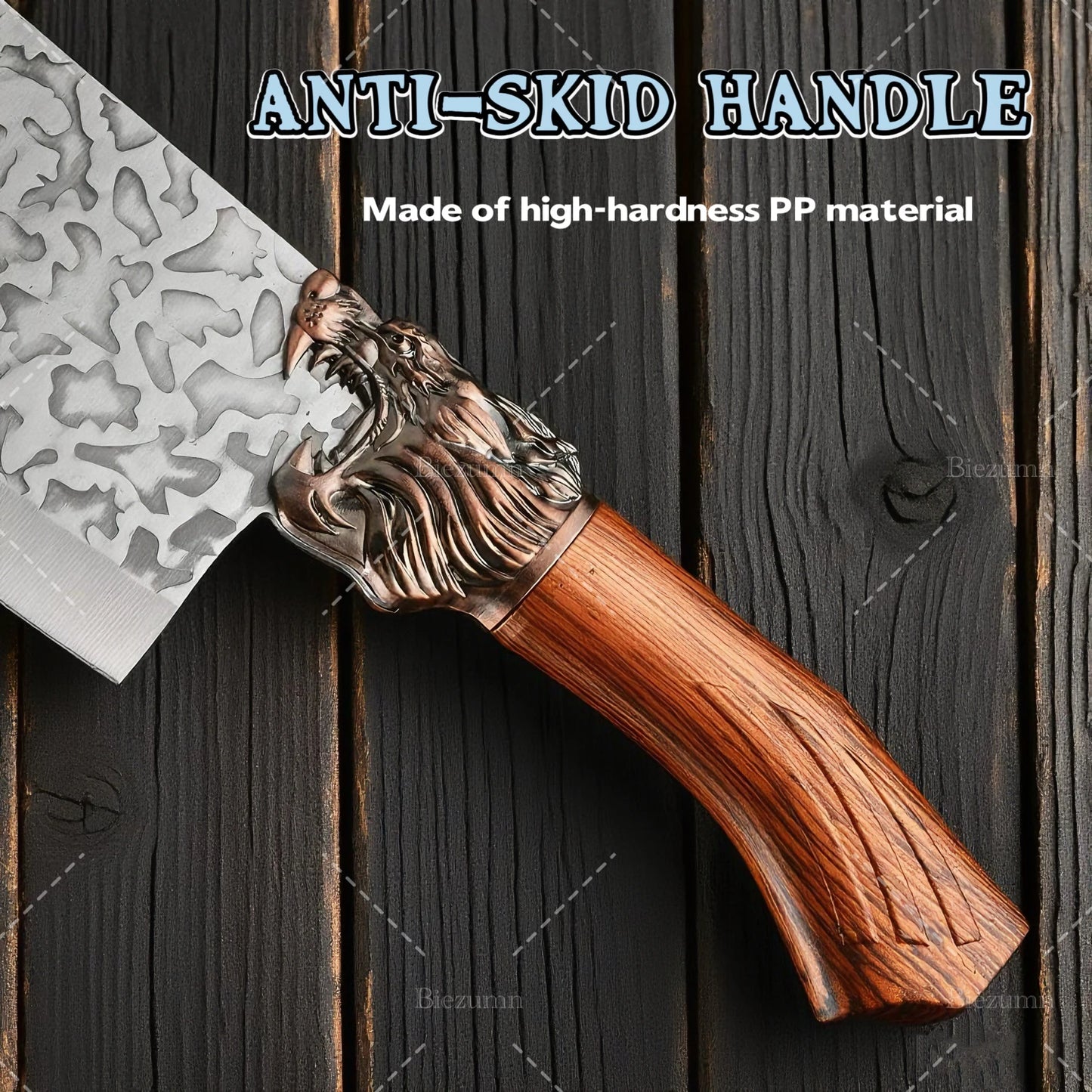 7pcs kitchen set knives, brown dragon head knives, high-quality chef knives, high hardness, high-quality steel, sharp and durabl