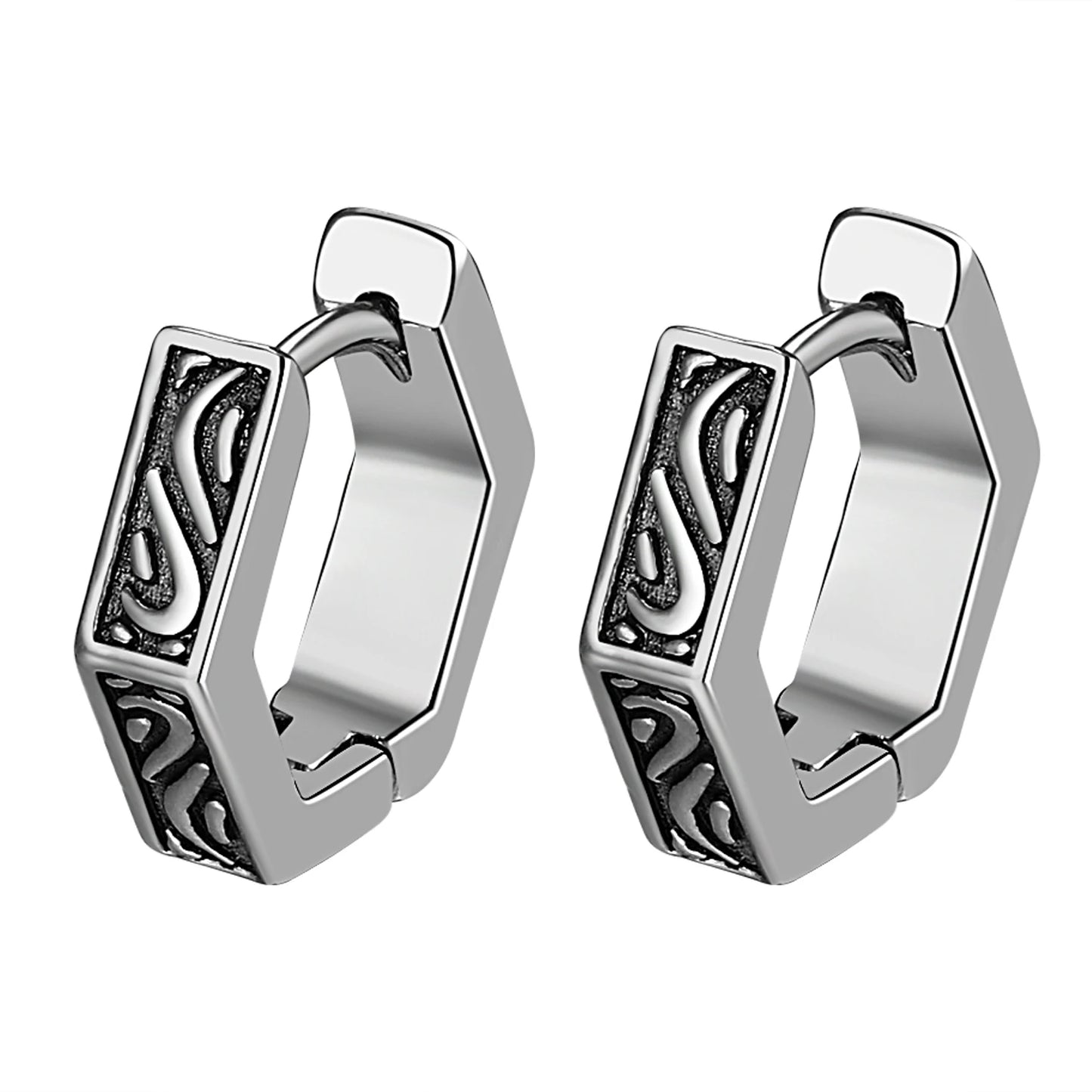 Norse Viking Runes Earrings Stainless Steel