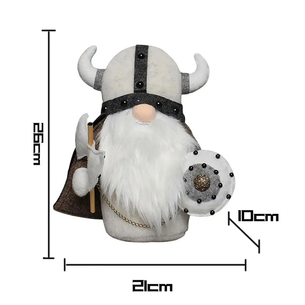 Nordic Viking Gnomes Durable And Reusable Resin Tabletop Statue Decor Plush Gnome Doll Decoration For Fireplace Christmas Tree