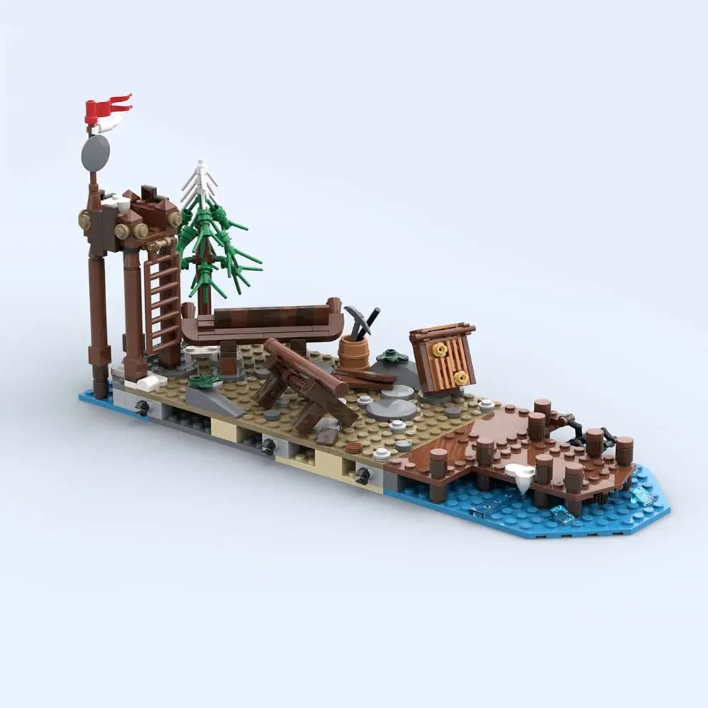Building Blocks Viking Village Village Expansion Brick Model Set Toy 21343 Set 584 Bricks Retro rural Areas Building Blocks