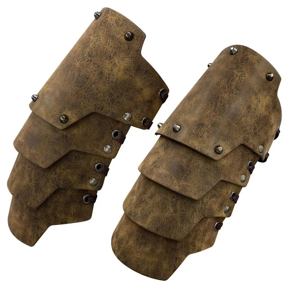 Viking Leather Arm Guards Cosplay Arm Bracers PU Leather Costume Bracer Viking Bracers Cosplay Arm Bracers For Historical