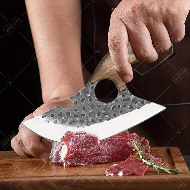 3Pcs Multipurpose Knife Small Pocket Kitchen Chef Knife High Carbon Steel Boning Slicing Mini Knife Stainless Steel Santoku