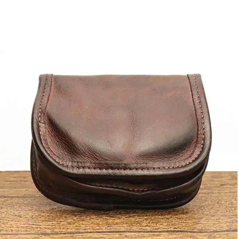 1pc Viking Sporran Retro Style Handcrafted Leather Genuine Cowhid Card Wallet Card Case Pouch Coin Purse Wallet