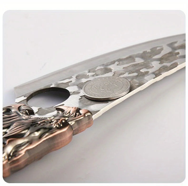 7PCS Professional Kitchen Knife Set Stainless Steel Chef Utility Boning Butcher Cleaver Paring Fish Multipurpose Cutting Tools
