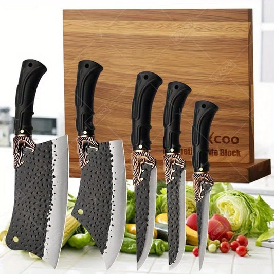 1PCS 6PCS 7PCS Professional Stainless Steel Chef Knife Set Handmade Forged Kitchen Knives Vegetable Cutting Utility Boning Fish