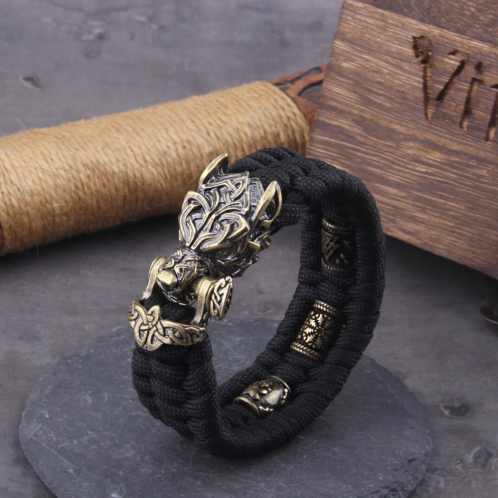 Viking Wolf Bracelet cord