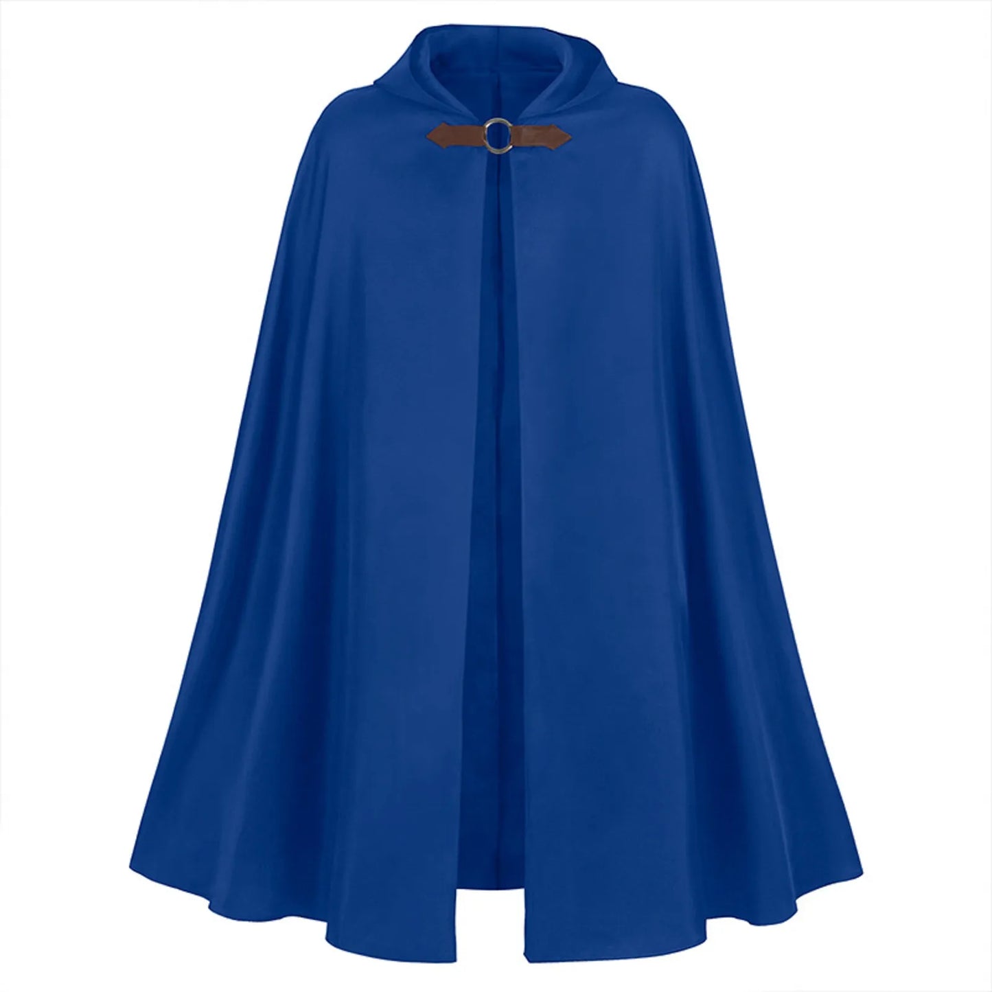 Adult Men Disguise Single Button Cloak Viking Pirate Ranger Vintage Hooded Solid Medieval Hooded Cape Halloween Cosplay Costume