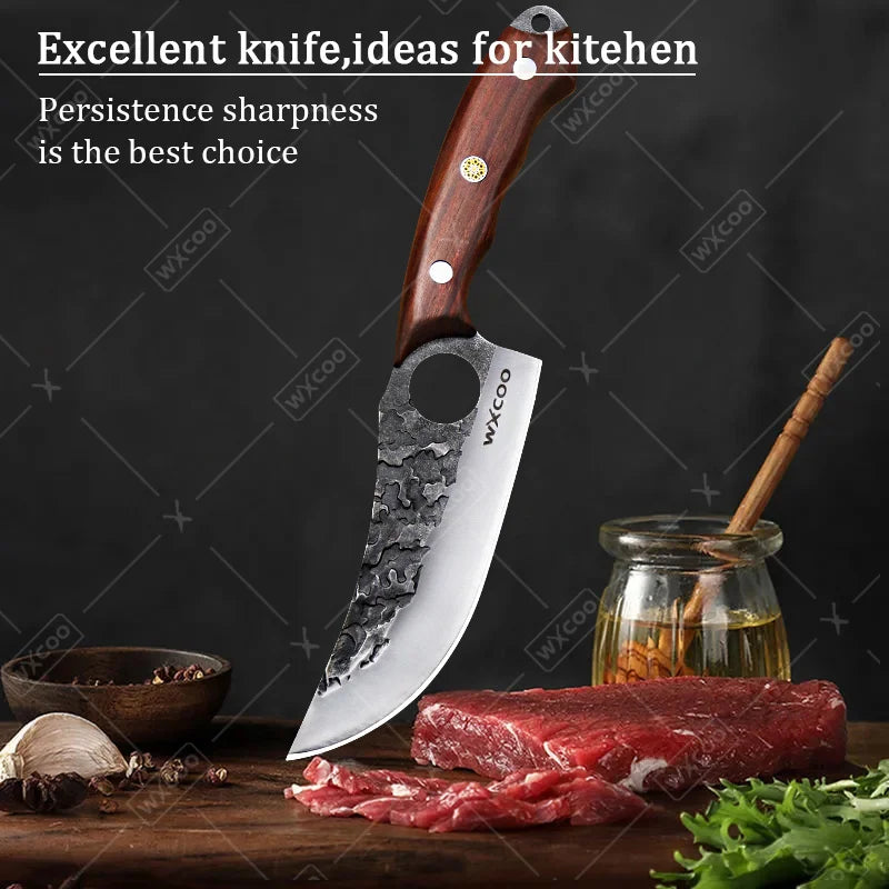 1 PC Kitchen Chef Knife Stainless Steel Multipurpose Boning Knife with Sheath Professional Cooking Knife Utility Kitchen Fish