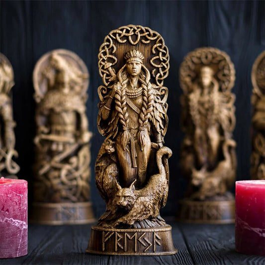4pcs/set Gift Choice Norse Gods Sculpture Ornament Resin Materials Elegant Decoration Unique Style As Shown