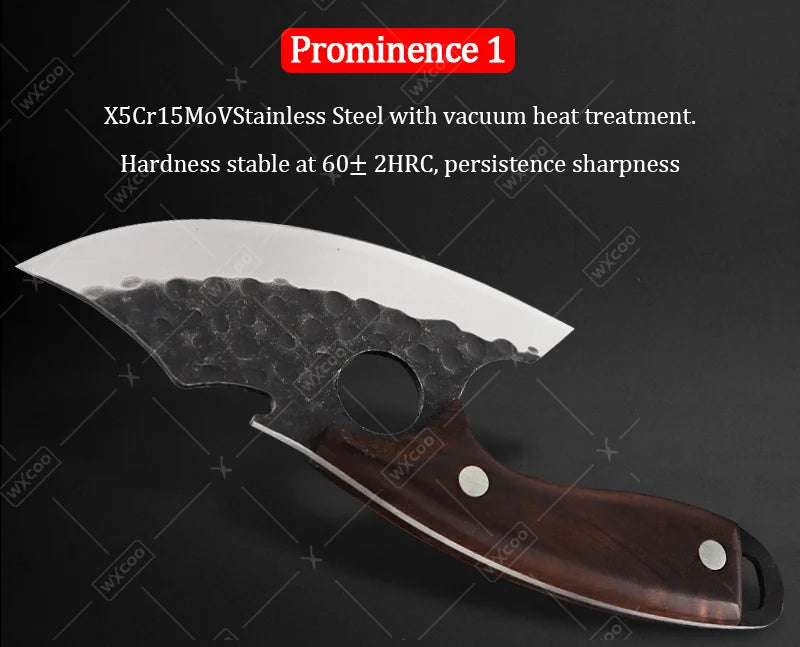 9PCS Professional Kitchen Chef Knife Set Stainless Steel Utility Knife Cutters Mini Knife Butcher Knife Boning Fish Pizza Cheese