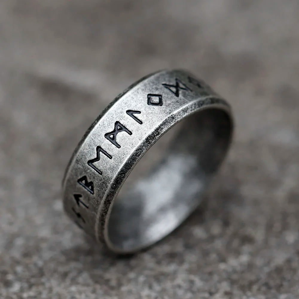 Viking Rune Ring Stainless Steel Odin
