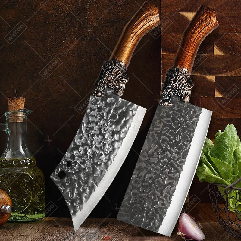 6Pcs Professional Kitchen Chef Knife Set Stainless Steel Utility Knife Boning Knife Butcher Knife Fish Knife Cutting Knife