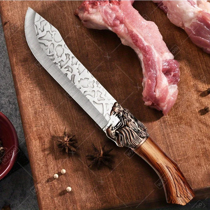 6PCS Professional Kitchen Chef Knife Set Stainless Steel Boning Knife Forged Butcher Knife Utility Knife Vegetable Chopper Meat