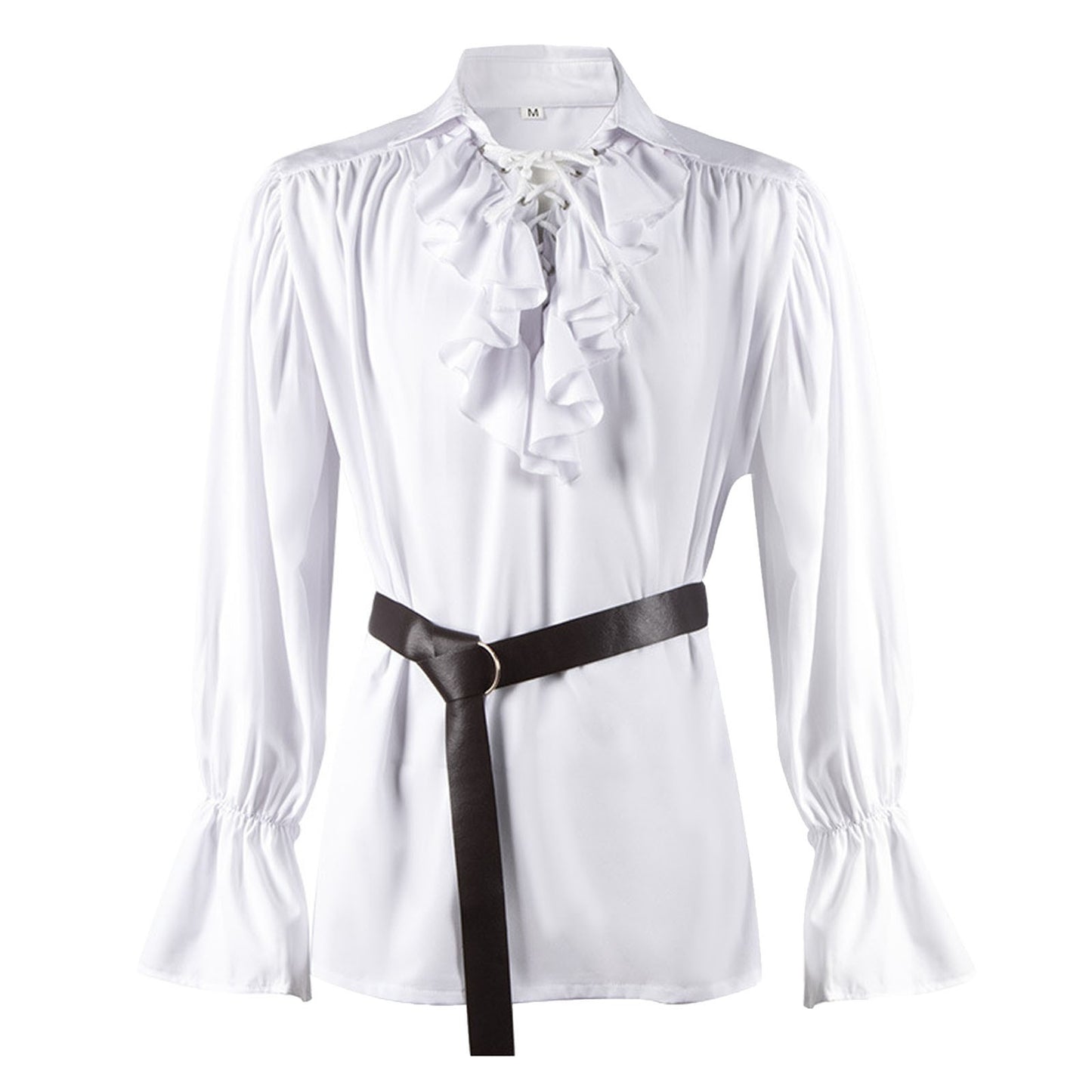 Medieval Viking Pirate Shirts Tops Halloween Costumes Steampunk Gothic Blouse Tops Adult Men Renaissance Cosplay Costume