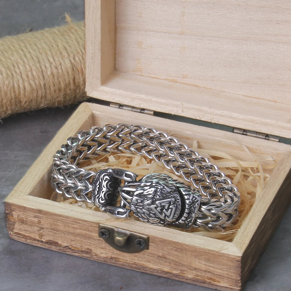 Viking Wolf Bracelet Stainless Steel