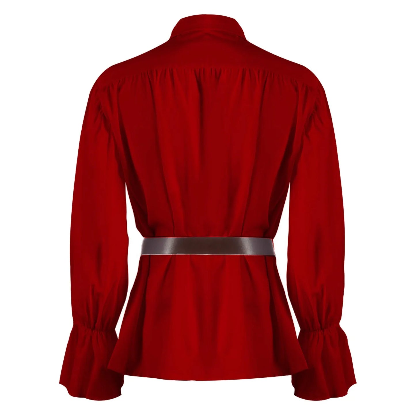 Medieval Viking Pirate Shirts Tops Halloween Costumes Steampunk Gothic Blouse Tops Adult Men Renaissance Cosplay Costume