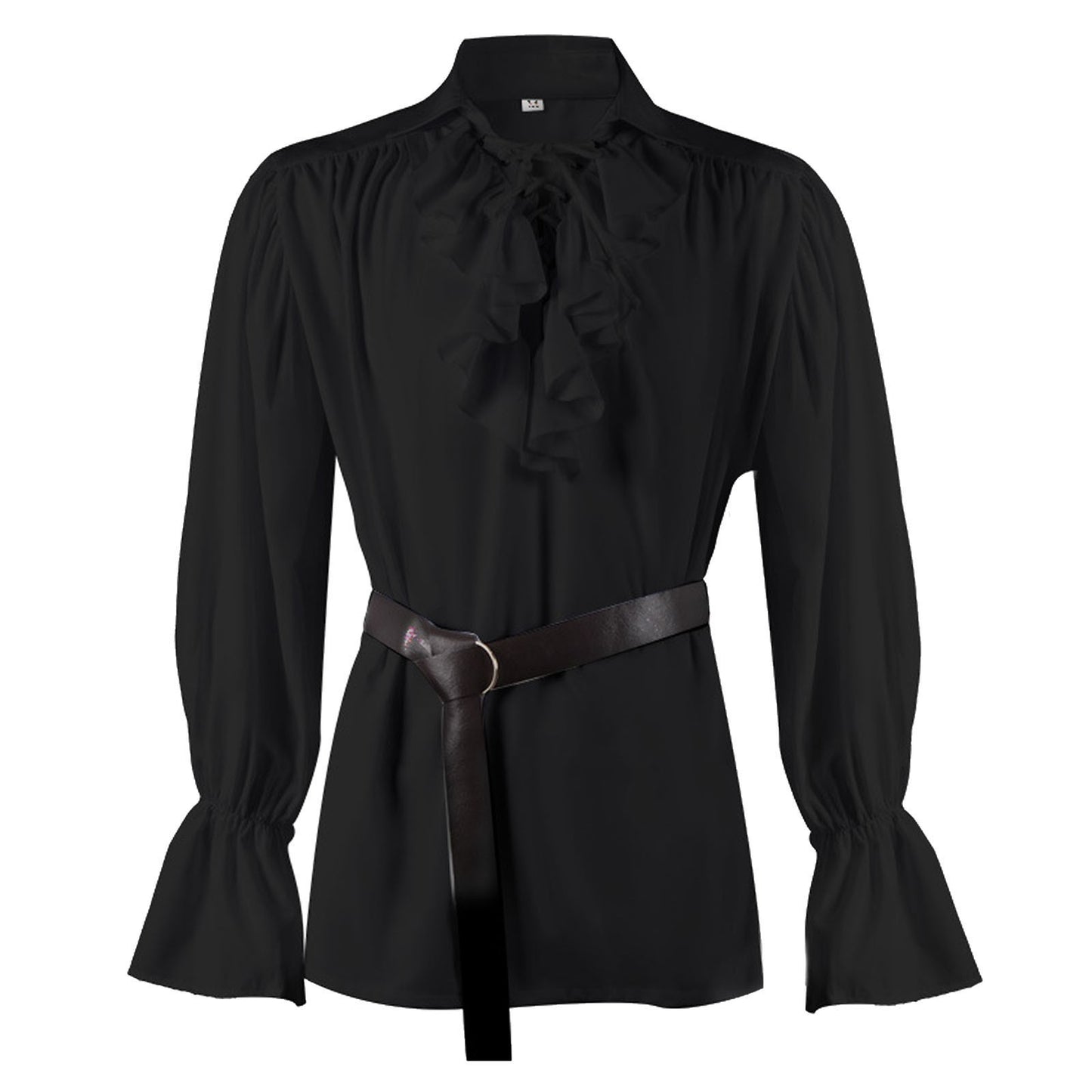 Medieval Viking Pirate Shirts Tops Halloween Costumes Steampunk Gothic Blouse Tops Adult Men Renaissance Cosplay Costume