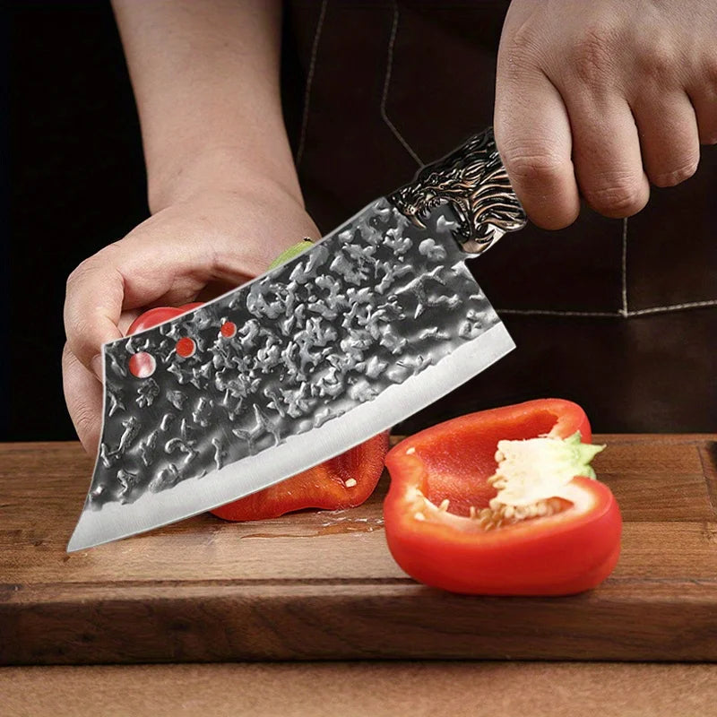 7PCS Professional Kitchen Knife Set Stainless Steel Chef Utility Boning Butcher Cleaver Paring Fish Multipurpose Cutting Tools