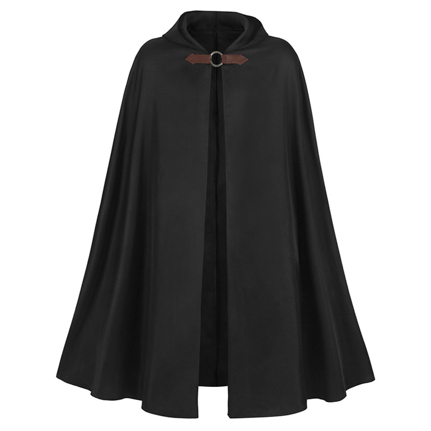 Adult Men Disguise Single Button Cloak Viking Pirate Ranger Vintage Hooded Solid Medieval Hooded Cape Halloween Cosplay Costume